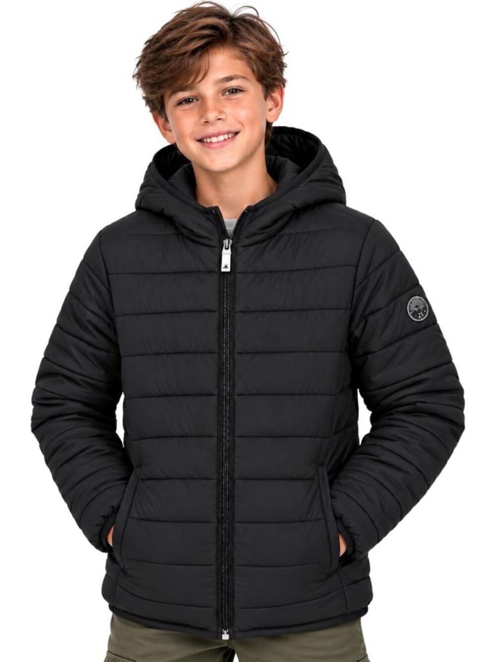 Packable Hooded Puffer Jacket for Boys | Warm Winter Coat Outerwear